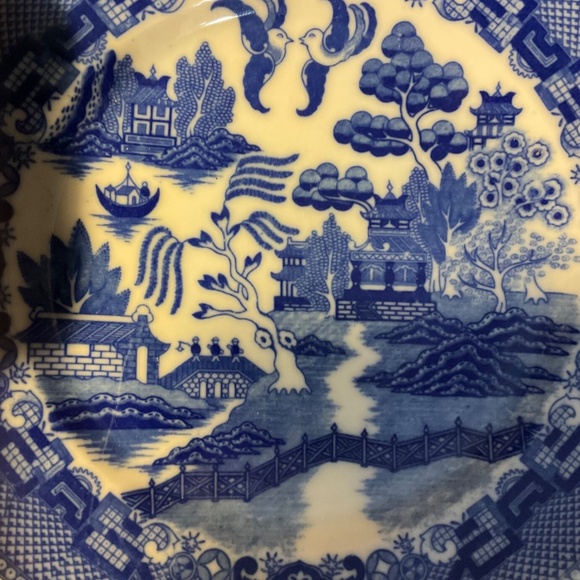 Blue Willow Dinner Plate 9 1/8" Vintage - Made In Japan - Excellent Condition - Picture 3 of 4